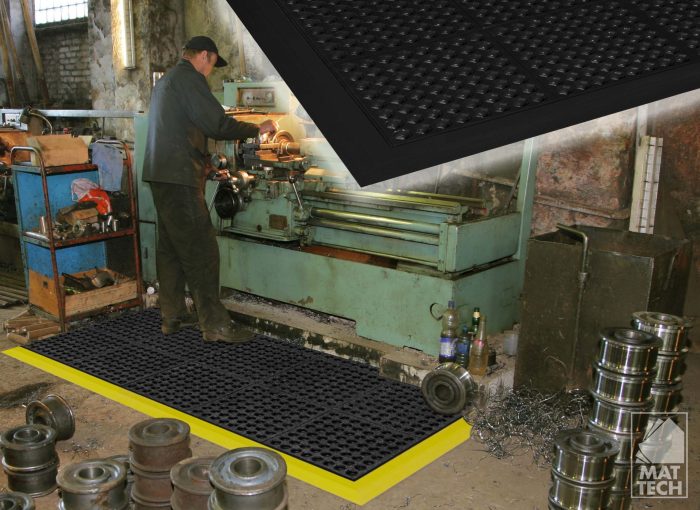 Crown Mats Industrial Deck Plate Anti-Fatigue Mat, 24 x 36, Gray (CD  0035DG)